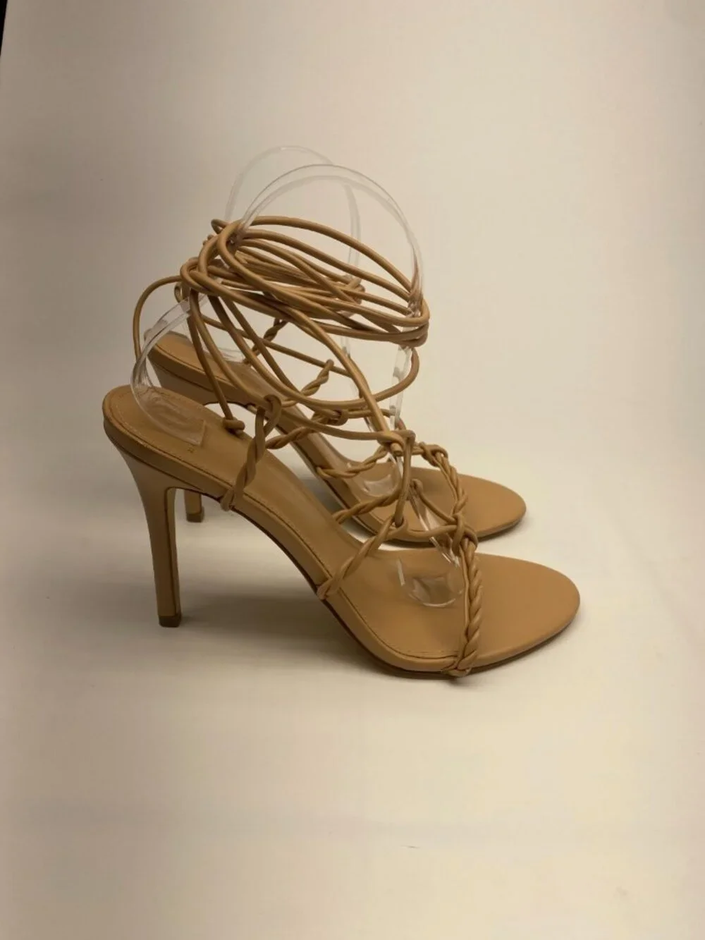 Marc Fisher LTD Women's Bea Light Natural Heeled Sandal Sz 8.5